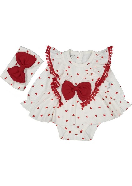 Mini Cayzen Minicayzen Romper Elbise Kalpli Fiyonklu Dantelli