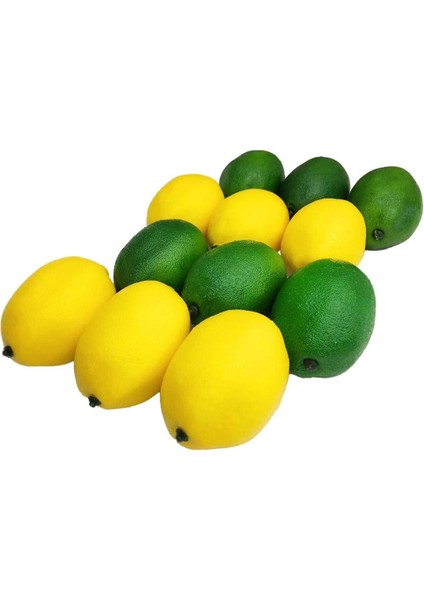 12 Yapay Sarı+Yeşil Limon 2.9"x 2" (Yurt Dışından) modelleri