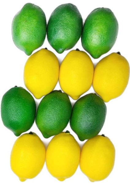 12 Yapay Sarı+Yeşil Limon 2.9"x 2" (Yurt Dışından) indirimleri