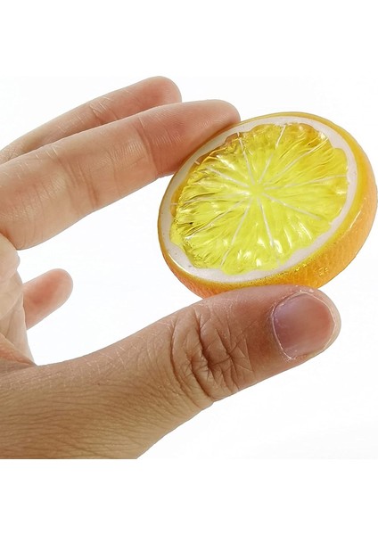 40 Adet Simüle Limon Dilimleri Plastik Yapay Meyve Sarı ve Turuncu (Yurt Dışından) fırsatları