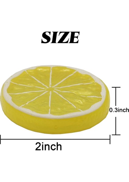 40 Adet Simülasyon Limon Dilimi Plastik Yapay Meyve Mini Modeli Sarı (Yurt Dışından) modelleri