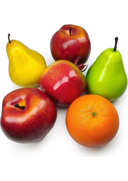 6 Adet Yapay Meyveler Dekoratif Için Yapay Meyveler Gerçekçi Ekran Meyve Seti Sahte Yapay Meyve (Yurt Dışından) fiyatları