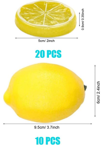 30 Adet Yapay Limon Sarısı Yapay Limon Dilimleri Yapay Meyve Seti (Yurt Dışından) fırsatları