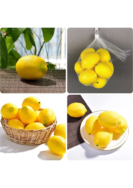 12 Adet Yapay Limon Gerçekçi Dekoratif Yapay Simülasyon Sarı Limonlar 3.3x2.2in (Yurt Dışından) fırsatları