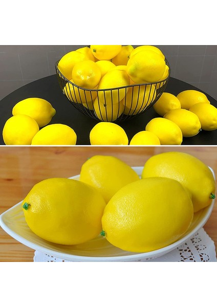 12 Adet Yapay Limon Gerçekçi Dekoratif Yapay Simülasyon Sarı Limonlar 3.3x2.2in (Yurt Dışından) indirimleri