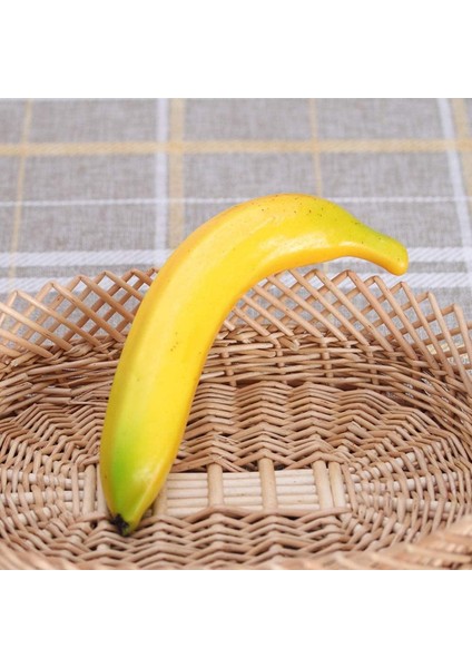 2 Adet Büyük Yapay Muz Dekoratif Meyve 19.5cm (Yurt Dışından)