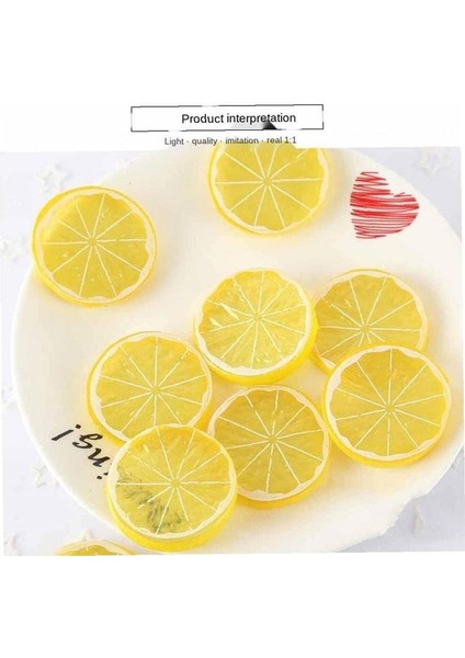 30 Adet Mini Simülasyon Meyve Limon Dilimleri Yapay Plastik Meyve Modeli Dekoratif Düğün Süsleme Festivali Dekorasyon Sarı (Yurt Dışından) indirimleri