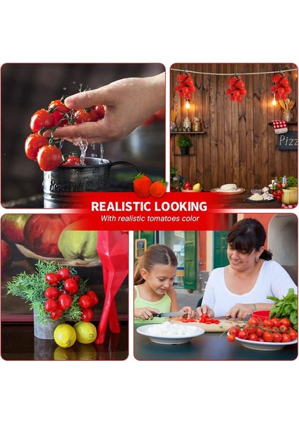 Yapay Kiraz Domates Yapay Kırmızı Kiraz Domates Yapay Meyve Plastik Simülasyon Ev Mutfak Dekorasyon Kırmızı (Yurt Dışından) modelleri