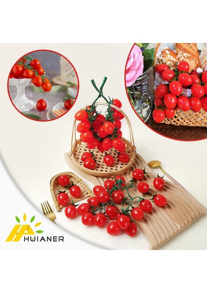 Yapay Kiraz Domates Yapay Kırmızı Kiraz Domates Yapay Meyve Plastik Simülasyon Ev Mutfak Dekorasyon Kırmızı (Yurt Dışından) fırsatları