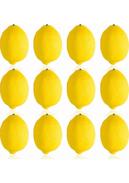 12 Yapay Plastik Limon 3,7 × 2,6 Inç (Yurt Dışından) fiyatları