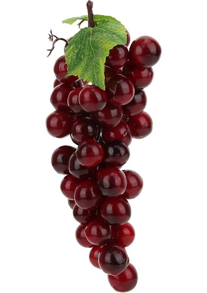 1 Demet Yapay Kırmızı Üzüm Yapay Üzüm Simülasyon Meyve Ev Mutfak Parti Düğün Dekorasyon Fotoğrafçılığı Morumsu Kırmızı (Yurt Dışından)