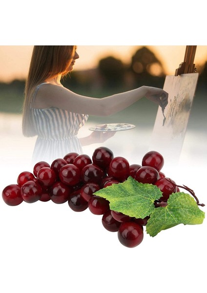 1 Demet Yapay Kırmızı Üzüm Yapay Üzüm Simülasyon Meyve Ev Mutfak Parti Düğün Dekorasyon Fotoğrafçılığı Morumsu Kırmızı (Yurt Dışından) indirimleri