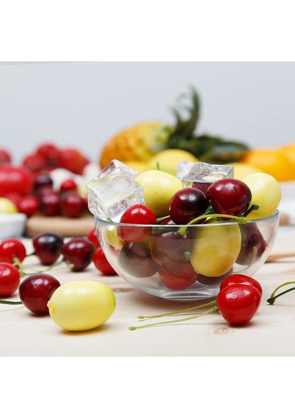 100 Adet Yapay Kiraz 50 Adet Kırmızı Kiraz+50 Adet Kırmızı Siyah Kiraz ile Süslenmiş (Yurt Dışından) fırsatları