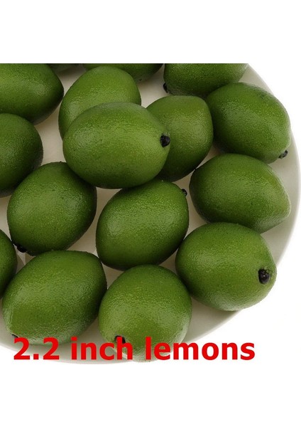 24 Yapay Meyve Limon Dekorasyonu Sarı ve Yeşil 2,2 Inç (Yurt Dışından) modelleri