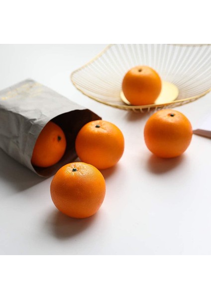 6 Adet Yapay Turuncu Yapay Meyve Dekorasyon Festivali Ekranı Için Plastik Gıda Turuncu (Yurt Dışından) modelleri