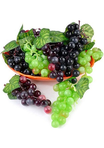 3'lü Simüle Plastik Meyve Üzüm Ipi Dekorasyon Siyah Yeşil Akik (Yurt Dışından) modelleri