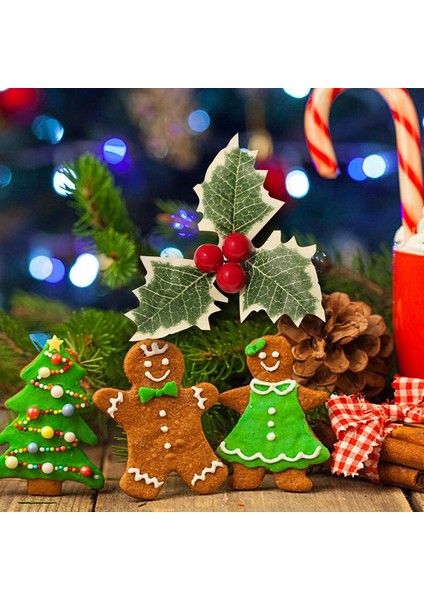 30 Noel Simüle Yeşil Yapraklı Holly Meyveleri (Yurt Dışından) fırsatları