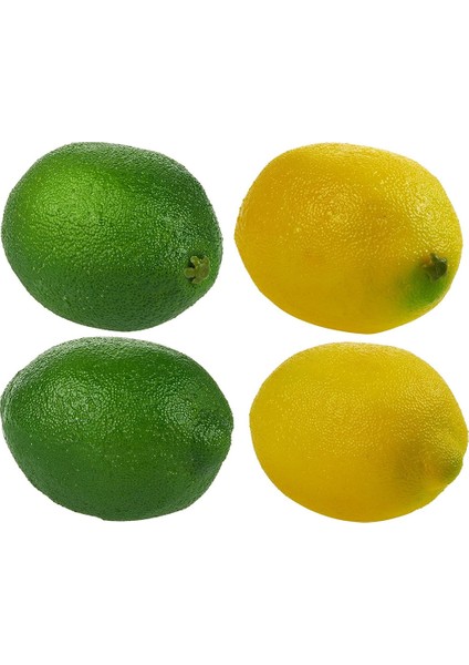 12'li Paket Yapay Limon ve Misket Limonu Masa Dekoru Fotoğraf Sahneleri Sarı+Yeşil (Yurt Dışından) modelleri