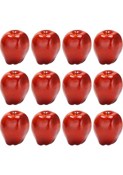 12 Adet Yapay Meyve Elma Yapay Elma Simülasyon Kırmızı Elma Ev Dekor Için Natürmort Mutfak Dekoru (Yurt Dışından)