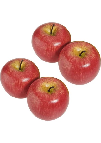 4 El Yapımı Plastik Kırmızı Elma (Yurt Dışından)