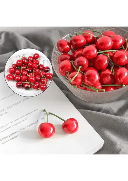 50 Adet Yapay Kiraz Yapay Meyve Modeli Meyve Vazo Dolgu Gıda Oyuncak Meyve Modeli Dekorasyon Için (Yurt Dışından) fırsatları