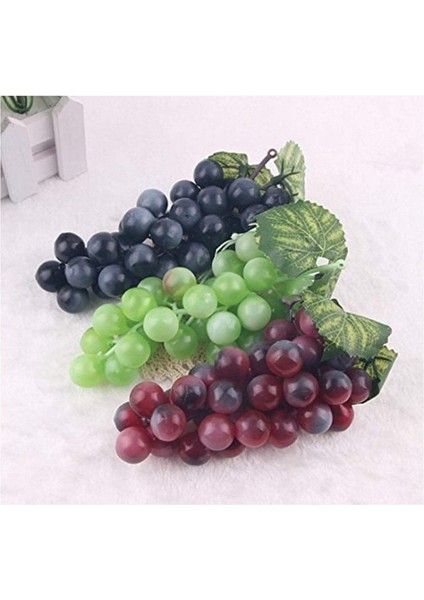 3 Adet Dekoratif Meyveler Yapay Plastik Üzüm Ev Partisi Dekoru Yeşil Siyah Kırmızı (Yurt Dışından) fırsatları
