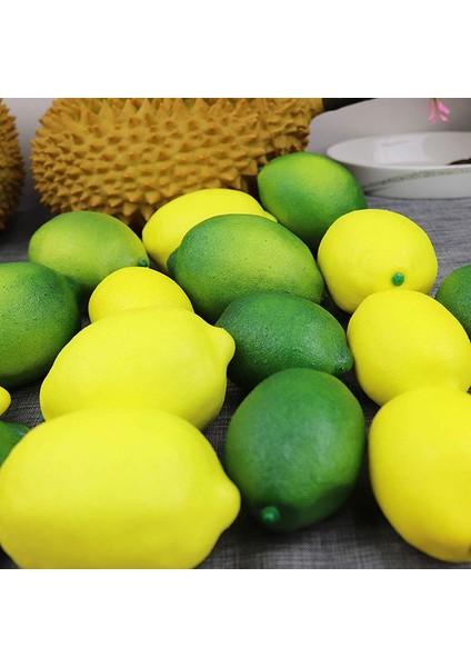 20 Adet Yapay Limonlar Yapay Meyve Limonları Yapay Simülasyon Limon Yeşil + Sarı (Yurt Dışından) indirimleri