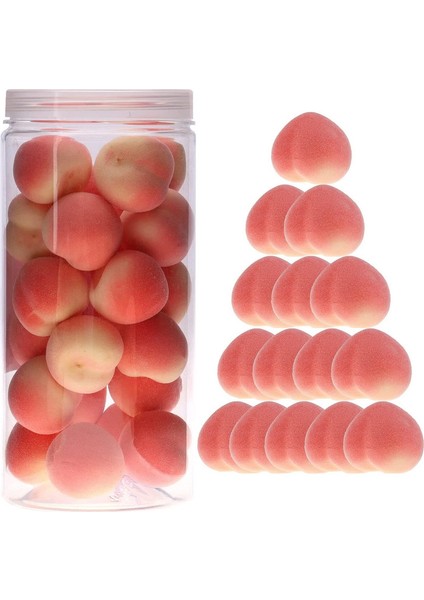 27 Mini Yapay Plastik Şeftali Süslemeleri (Yurt Dışından)