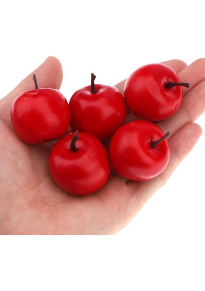 27 Mini Yapay Plastik Kırmızı Elma Dekorasyonu Yalnızca Elma (Yurt Dışından) fırsatları