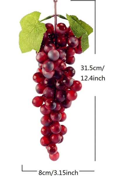 85 Tane Büyük Yuvarlak Mor Üzüm Yapay Meyve Modeli Parti Dekorasyonu (Yurt Dışından)