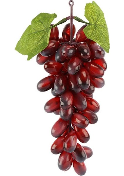 1 Adet 60 Büyük Uzun Üzüm Mor Yapay Meyve Modeli Ev Mutfak Parti Dekorasyon (Yurt Dışından)