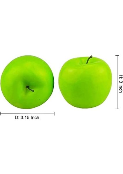 12 Adet Cadılar Bayramı/noel/parti Dekorasyonu Için Yapay Elma Yapay Meyve Yeşil Elmalar (Yurt Dışından) modelleri