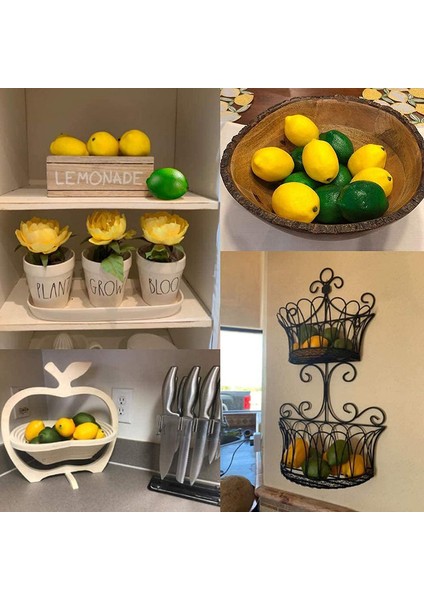 12 Adet Yapay Limon ve Misket Limonu Simülasyon Limon Yeşil+Sarı (Yurt Dışından) indirimleri