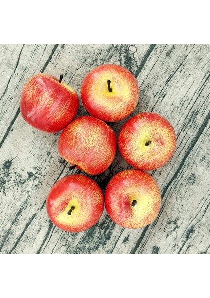 6 Adet Yapay Elmalar Yapay Frutis Kırmızı Elmalar Normal Boy Elmalar Kırmızı Elma (Yurt Dışından) fiyatları