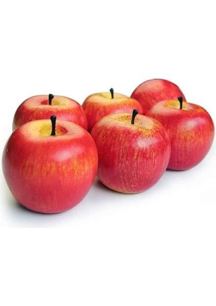6 Adet Yapay Elmalar Yapay Frutis Kırmızı Elmalar Normal Boy Elmalar Kırmızı Elma (Yurt Dışından) fırsatları