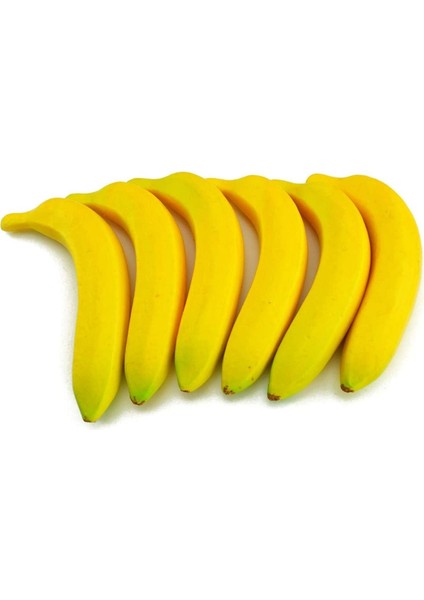 6 Adet Yapay Muz Yapay Meyve Modeli Dekorasyon Için Simülasyon Sarı Muz (Yurt Dışından)