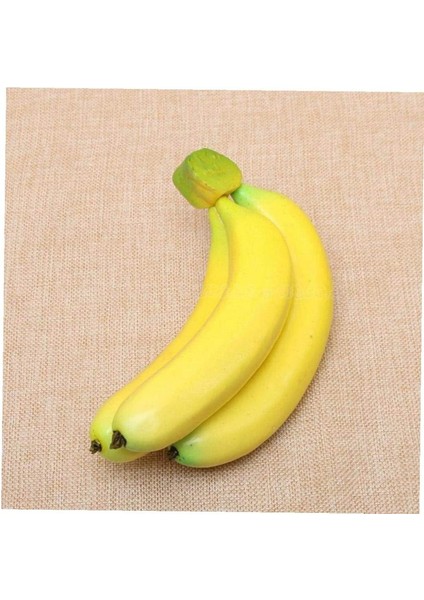 Yapay Sarı Muz Meyve Dükkanı Ekran Dekorasyon Of 3 Kafa Muz (Yurt Dışından)