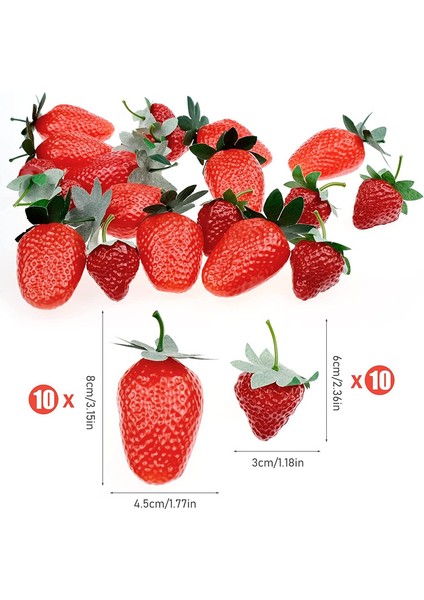 20 Yapay Çilek Meyve Süsleri (Yurt Dışından) fiyatları