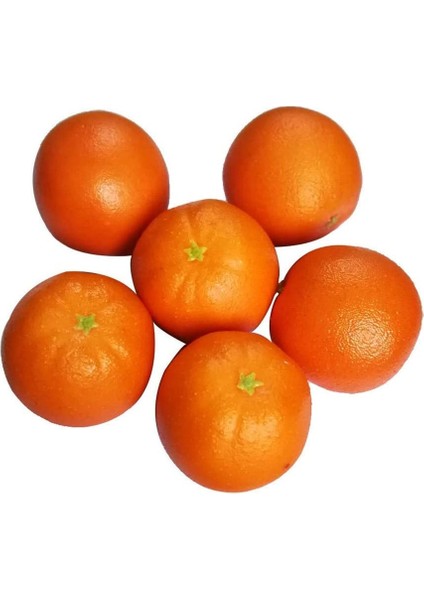 6 Adet Yapay Turuncu Yapay Meyve Modeli Mandalina Ev Mutfak Parti Süs Dekorasyon (Yurt Dışından)