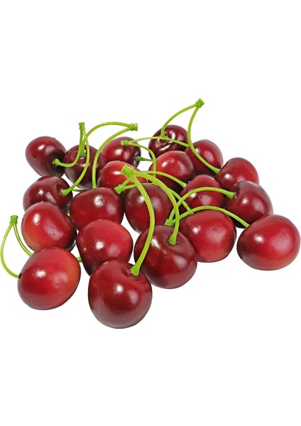 16 Adet Yapay Kirazlar Yapay Gerçekçi Dekoratif Köpük Meyve ve Sebzeler Için El Yapımı Ev (Yurt Dışından)