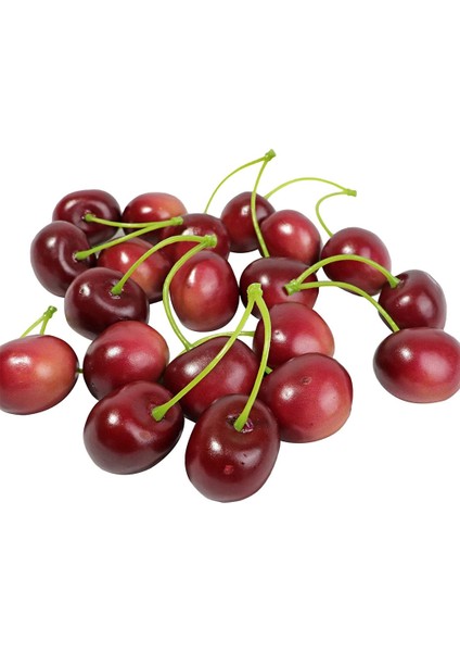 16 Adet Yapay Kirazlar Yapay Gerçekçi Dekoratif Köpük Meyve ve Sebzeler Için El Yapımı Ev (Yurt Dışından) fırsatları