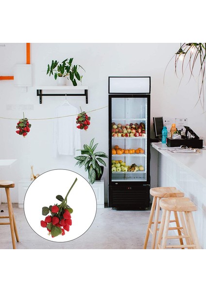 Yaprak Meyve Dekorasyonu ile Asılı Yapay Köpük Çilek Berry (Yurt Dışından) fırsatları