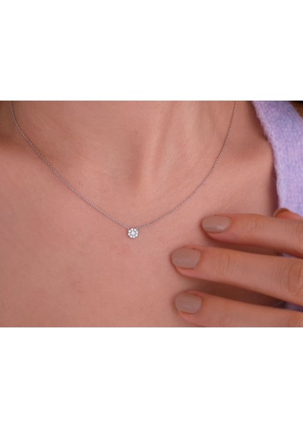 0,30 Karat Görünümlü Pırlanta Tektaş Kolye 0417P0054 modelleri
