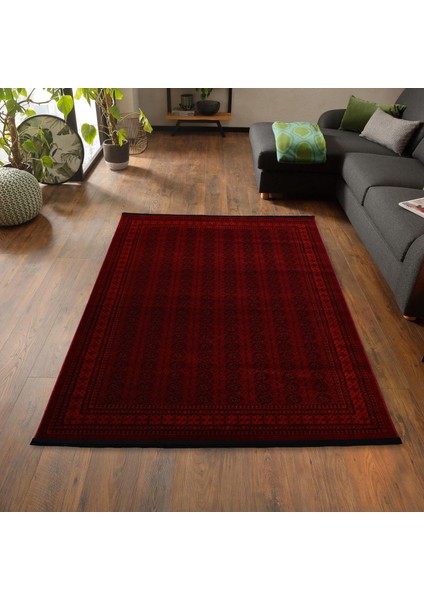 Afgan Türkmen Otantik Desenli Dokuma 9581B Salon ve Oturma Odası Halısı 80 x 300 cm