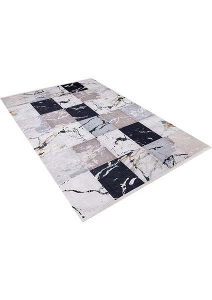 Winnipeg Gri Patchwork Dijital Baskı Halı