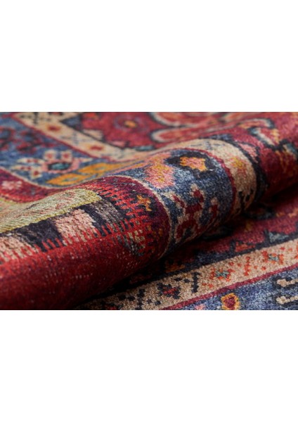 Ferrysburg Kırmızı Patchwork Dijital Baskı Halı