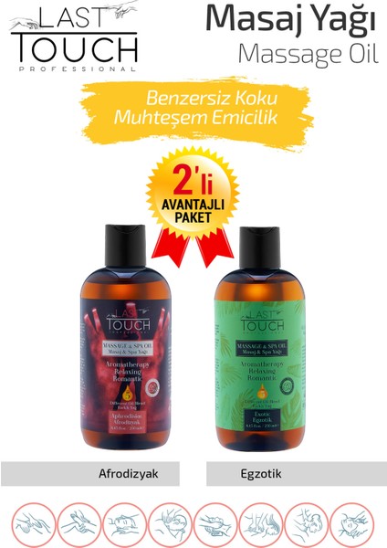 Masaj Yağı Aromaterapi 2'Li Seri Afrodizyak-Egzotik