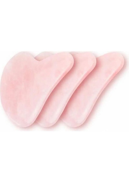 Pembe Kuvars Doğal Taş Kalp Gua Sha Yüz Masaj Taşı fiyatları