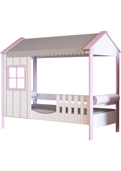 Cozy Pembe Çocuk Odası Montessori Karyola - 100x200 cm