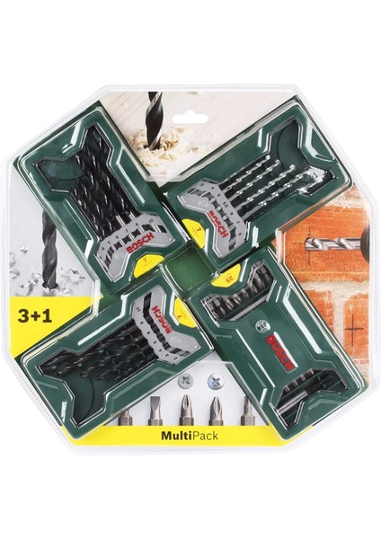 Çoklu 3+1 Mini x Line Matkap Uçları Seti 4 Set Bosch